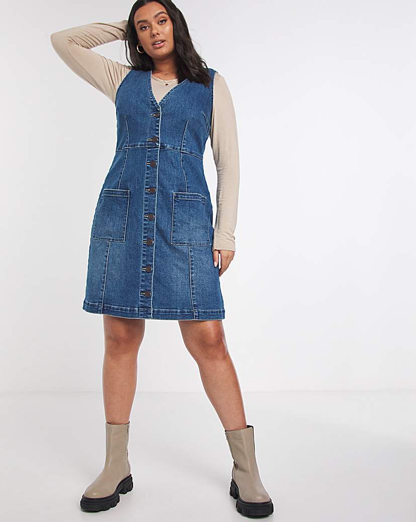 Denim pinafore hotsell size 20