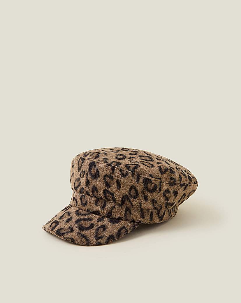 Leopard Print Baker Boy Hat