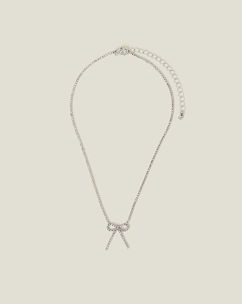 Diamante Bow Necklace