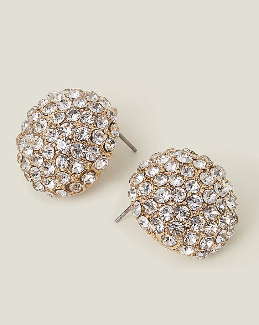 Statement Pave Stud Earrings