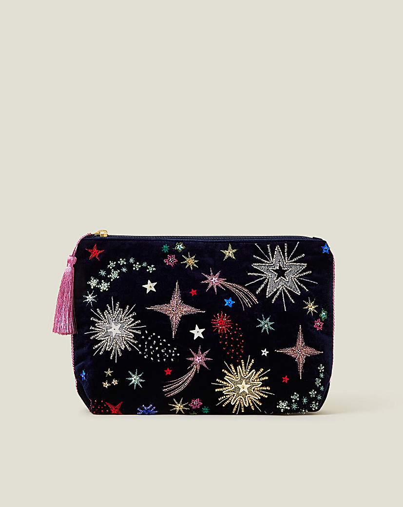 New In - Large Embellished Star Pouch