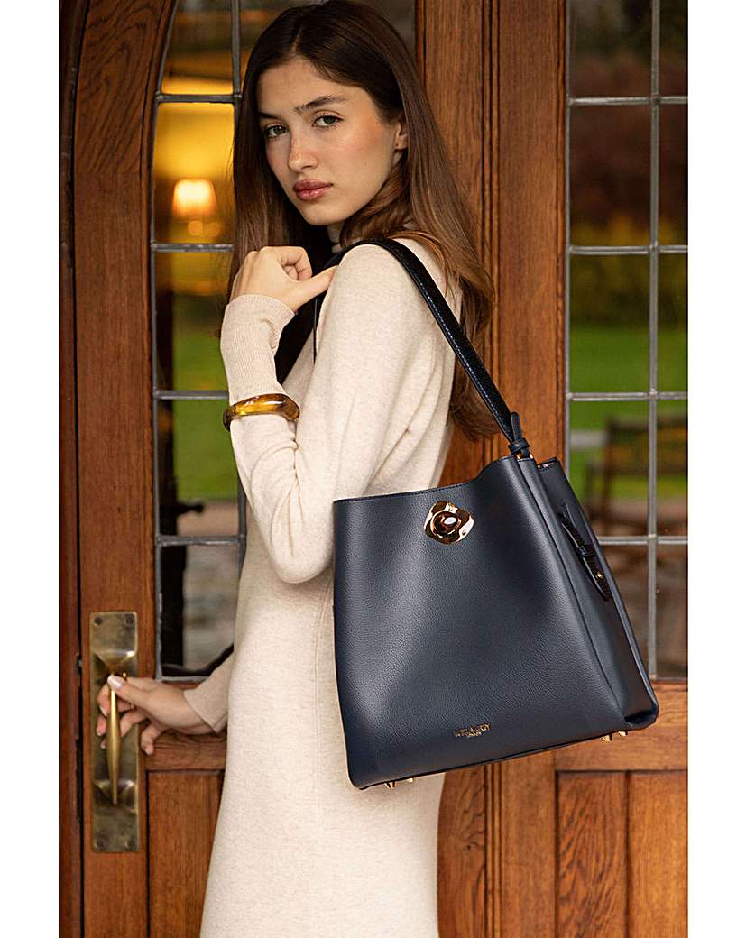 Luella Grey Henri Navy Hobo Tote