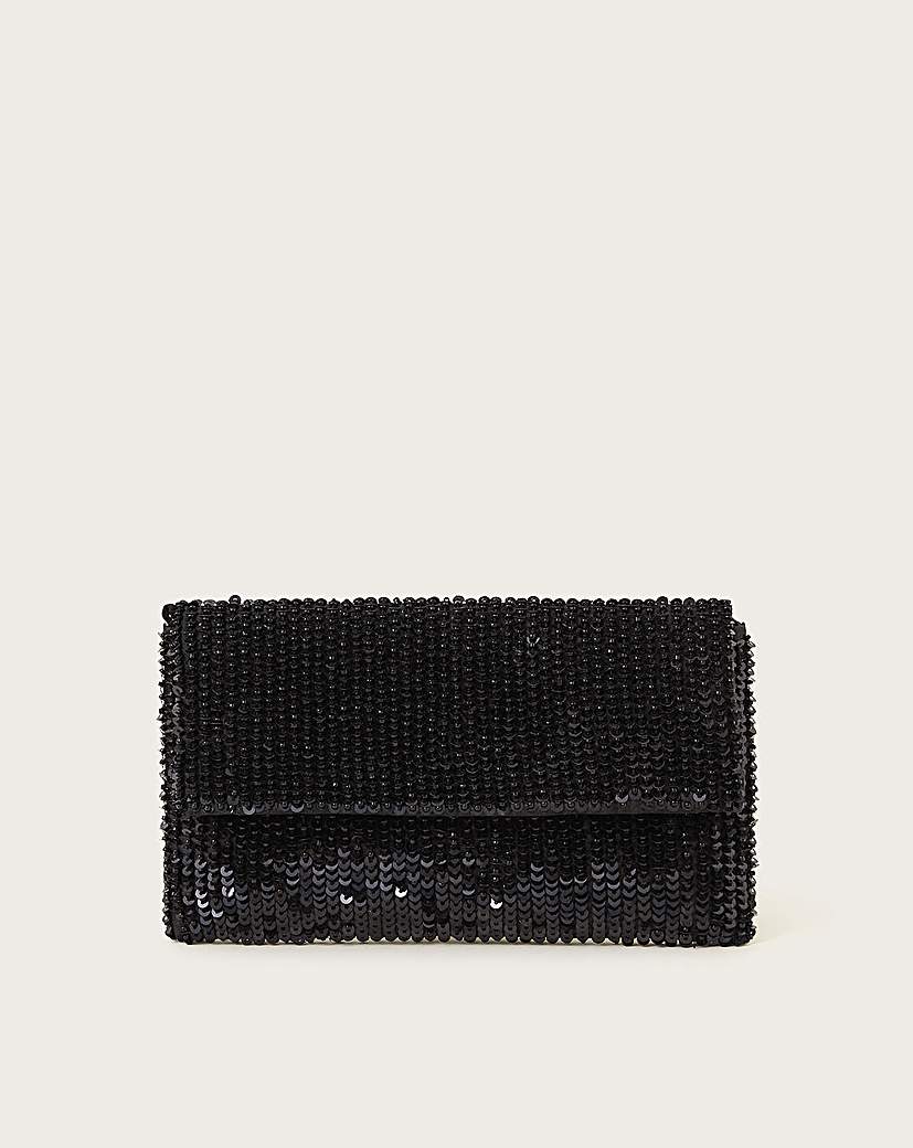 New In - Monsoon Sofia Sequin Clutch Bag