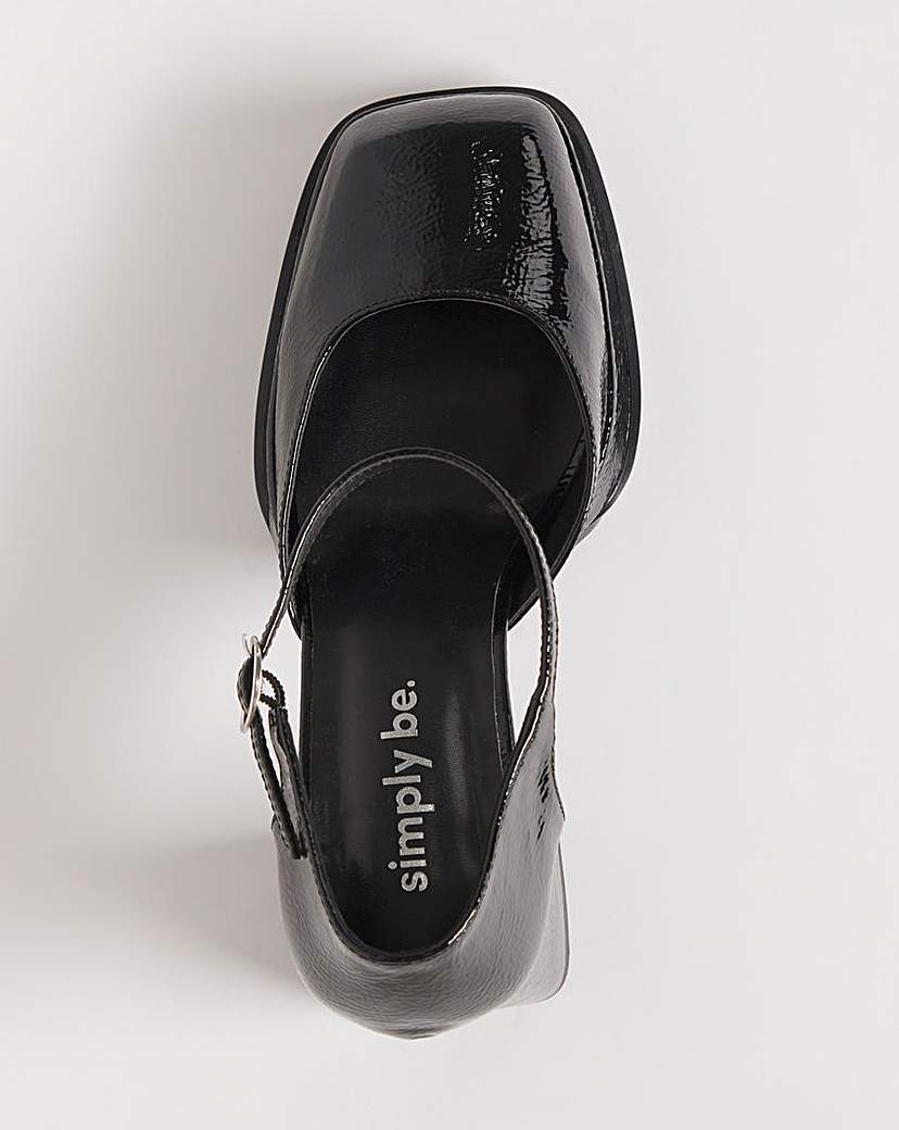 Platform Heeled Shoes Wide Fit