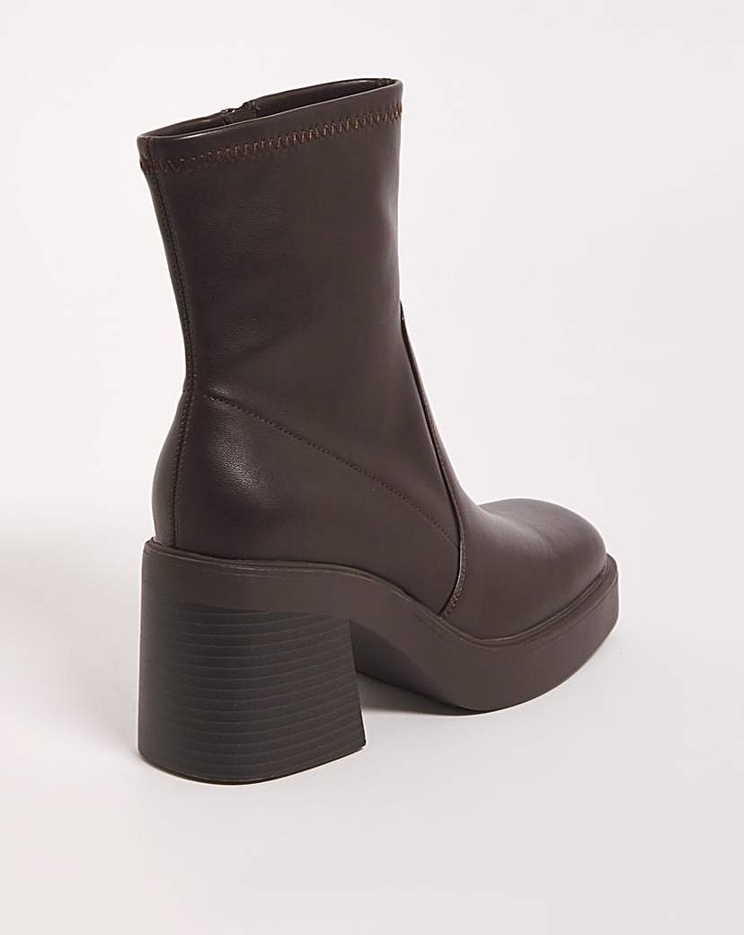 Platform Ankle Boots Wide