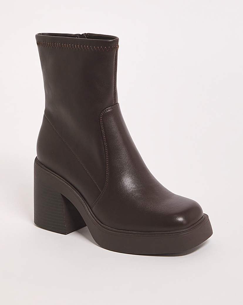 Platform Ankle Boots Wide