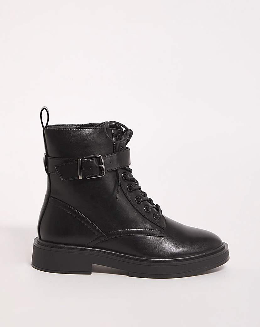 Lace Up Ankle Boots Wide