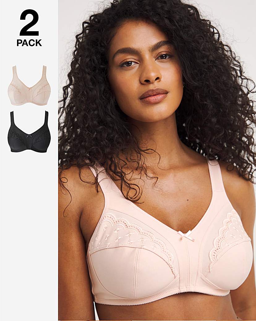 2 Pack Sally Minimiser Non Wired Bras
