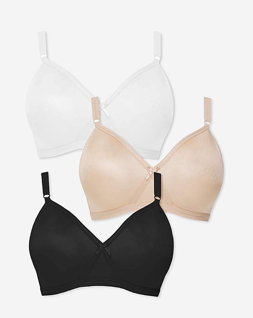 3 Pack Moulded Full Cup Bras