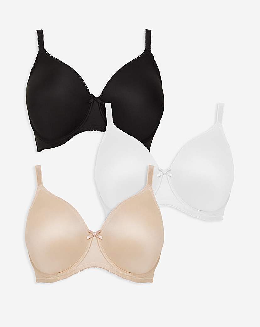 3 Pack Full Cup Wired Bras
