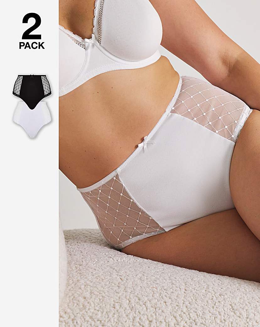 2 Pack Rachel Embroidery Deep Brief