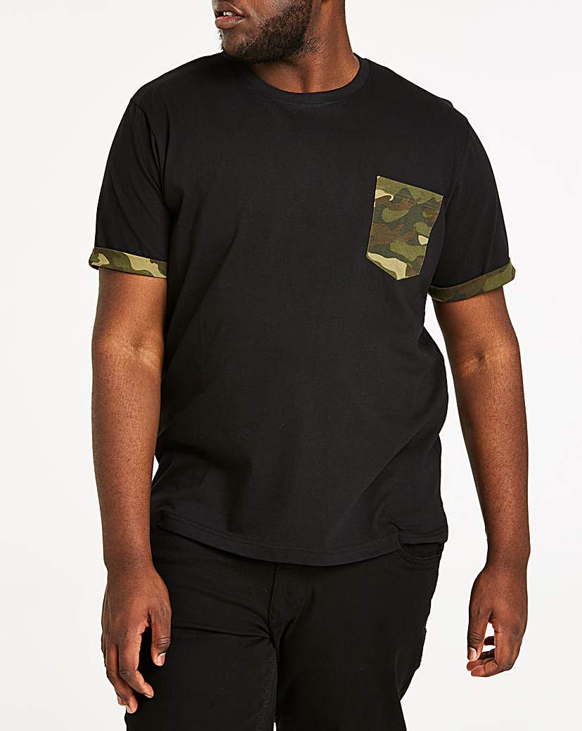 Image of Camo Pocket Black S/S T-Shirt L
