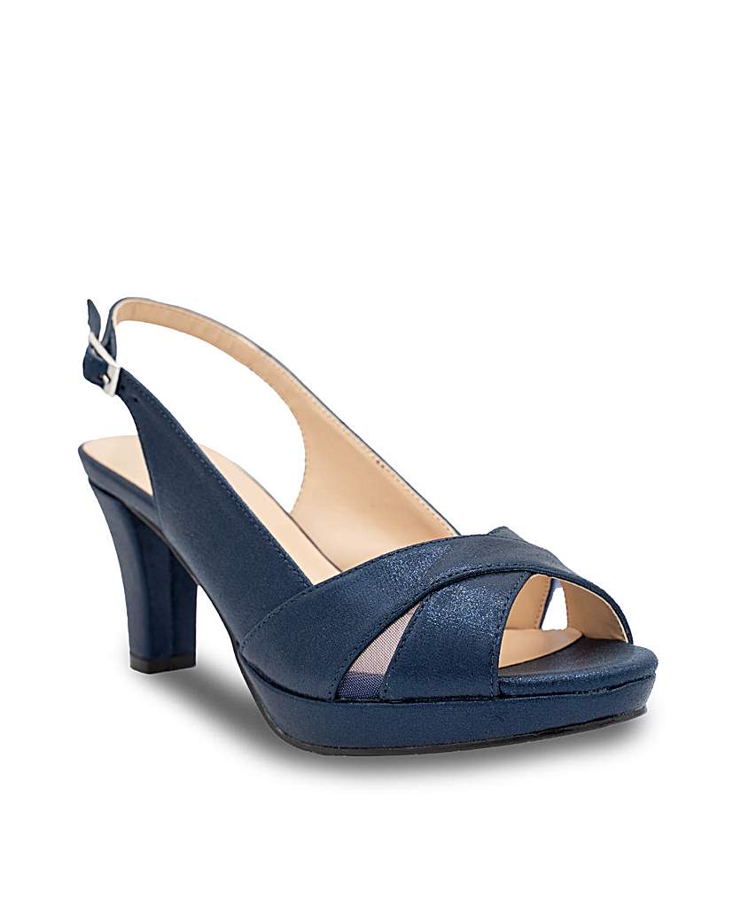 Paradox London Luisa Mid Platform Sandal - Navy