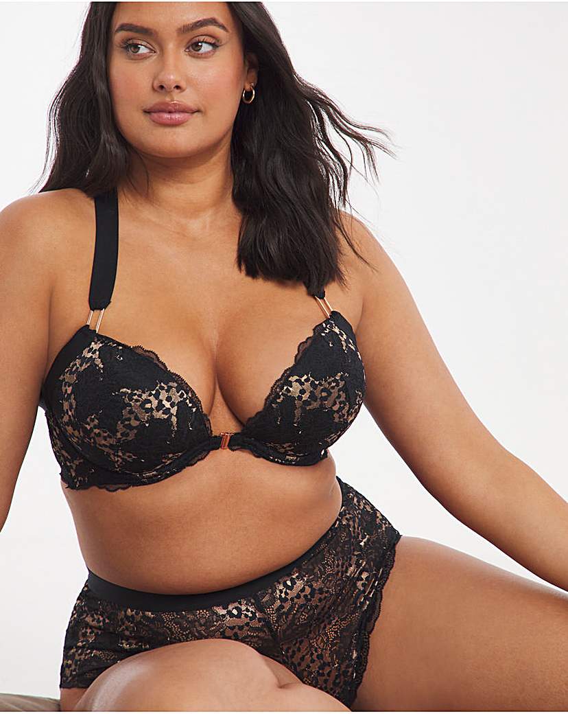 Figleaves Curve Leopard Front Fasten Bra