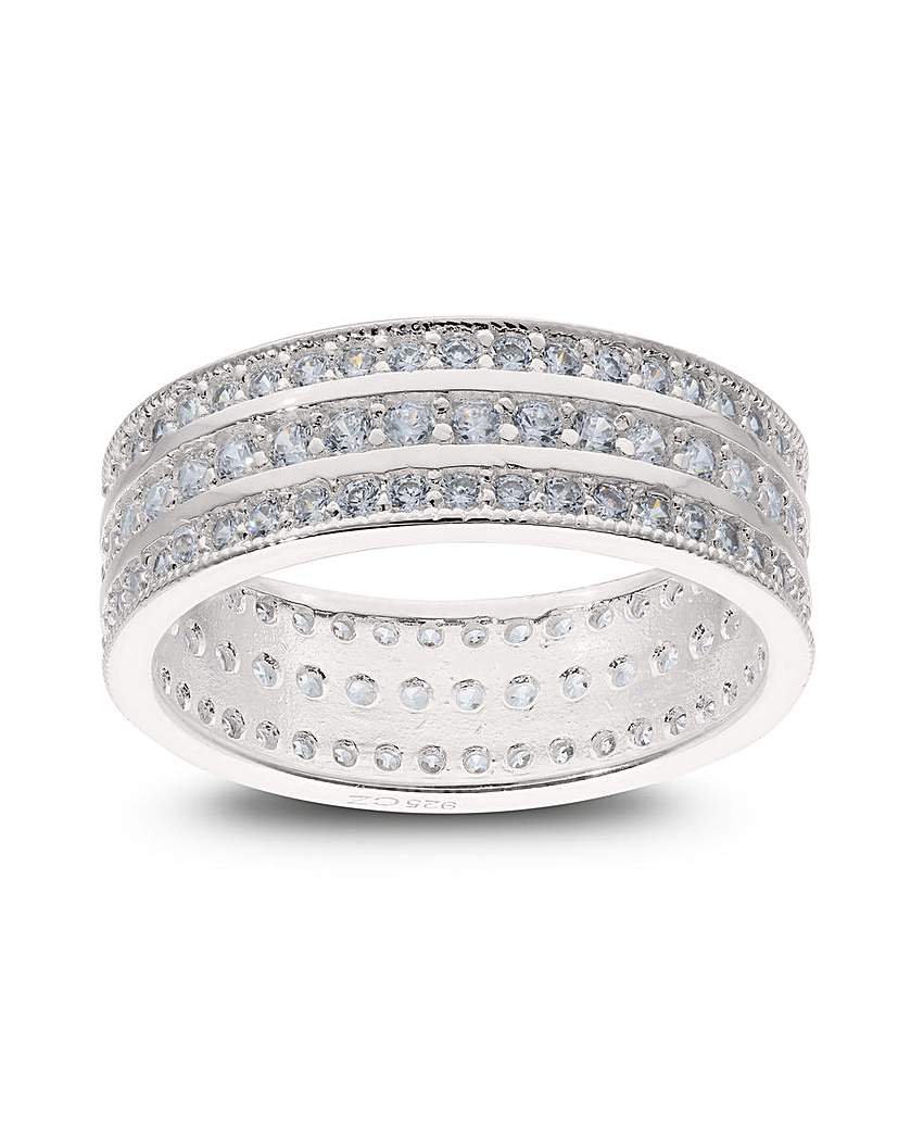 Sterling Silver CZ Eternity Ring