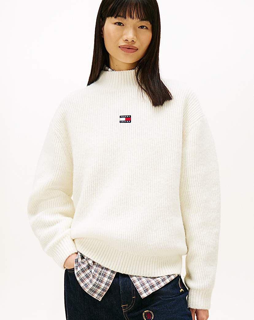 Tommy Jeans Women's Jumper - Cream - 4XL