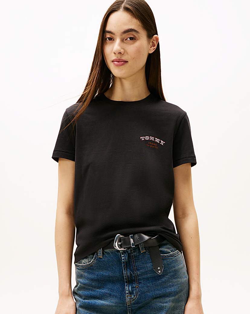 Tommy Jeans - Women's T-Shirt - Cotton - Black - Size S