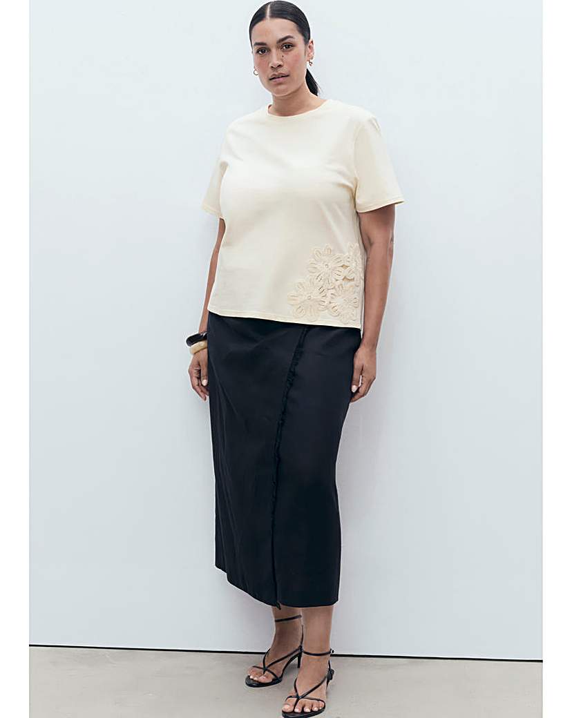 New In - Mango Floral Applique T-Shirt