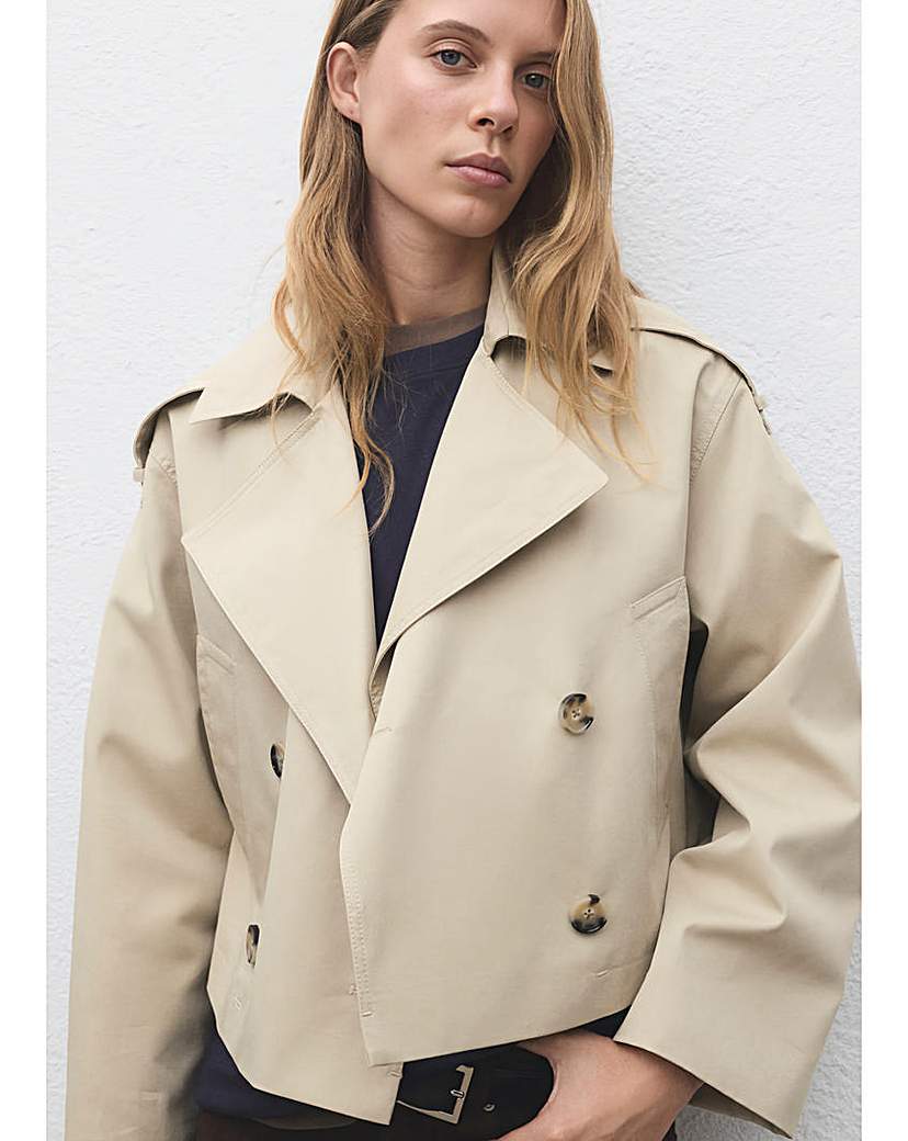 New In - Mango Cropped Trench