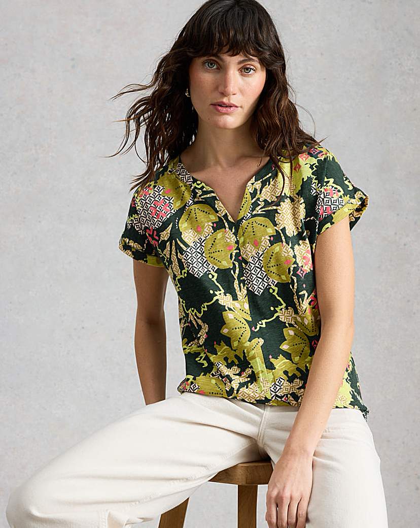 White Stuff - Women's Jersey Top - Green - Size 12