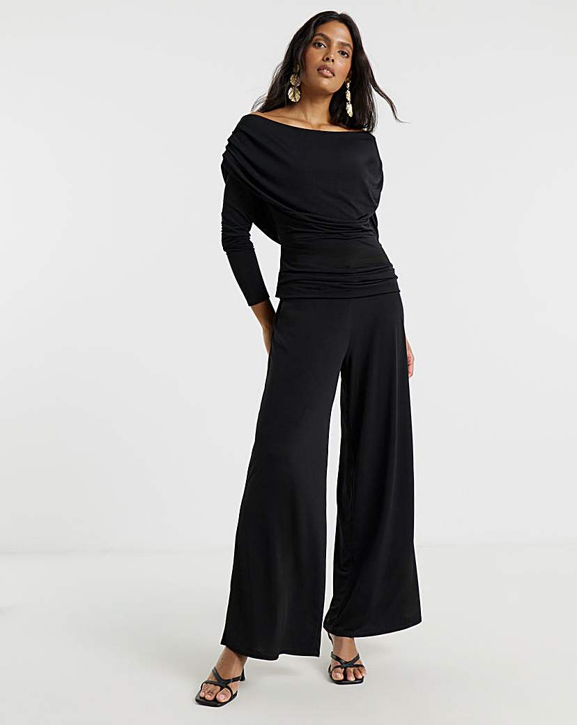 New In - Flounce London Jersey Ruched Jumpsuit