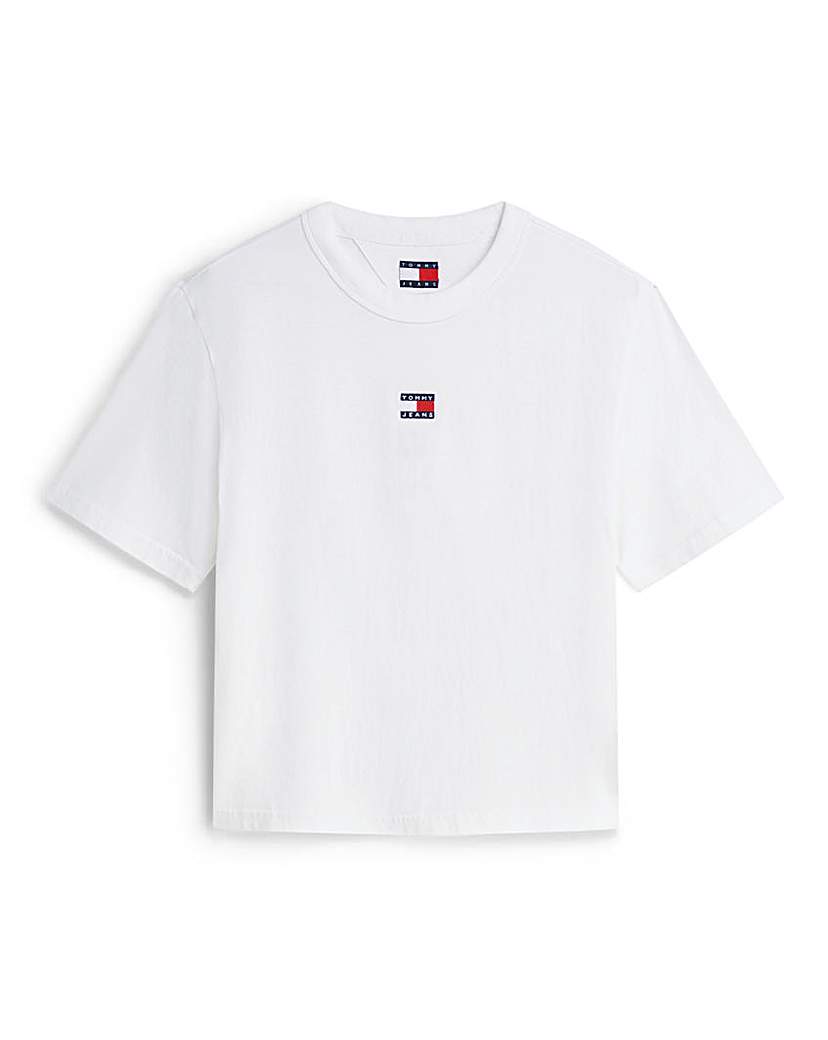 Tommy Jeans Women's Cream Boxy Tee Small