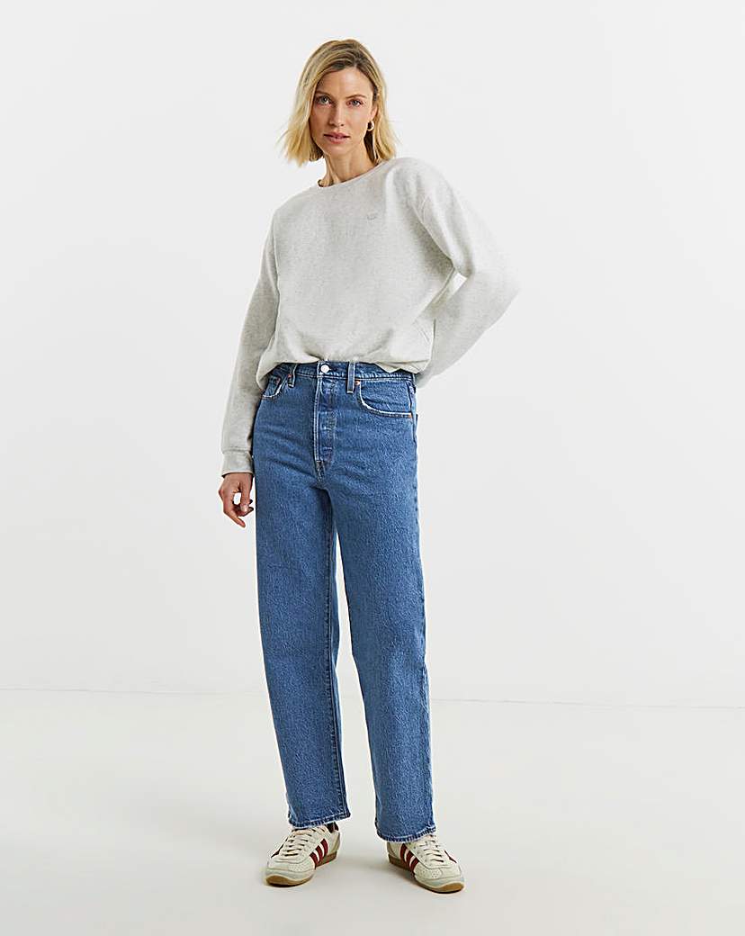 Levi's Mid Wash Ribcage Straight Ankle Jeans - 27/29 27/29