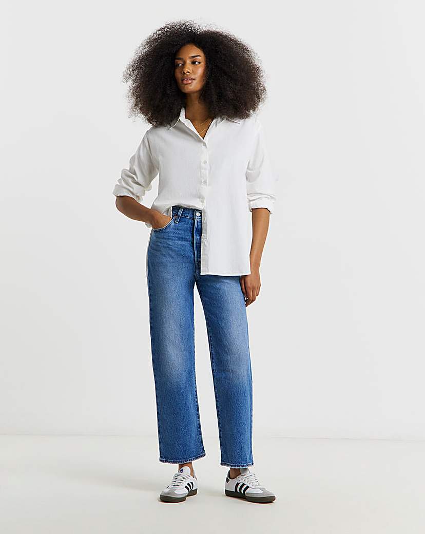 Levi's Women's Mid Wash Ribcage Straight Ankle Jeans 27/29