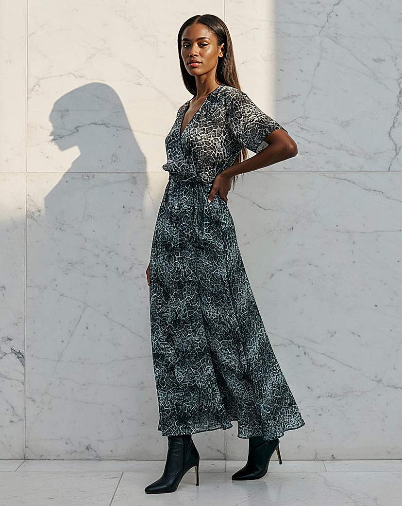 New In - Religion Animal Maxi Wrap Dress