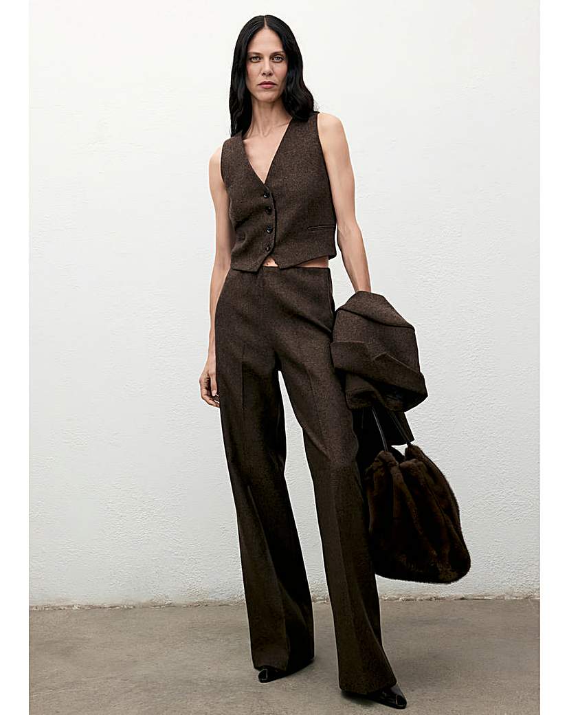 Mango Speckled Wool Waistcoat