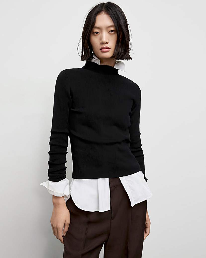 Mango Black Sweater - 1XL