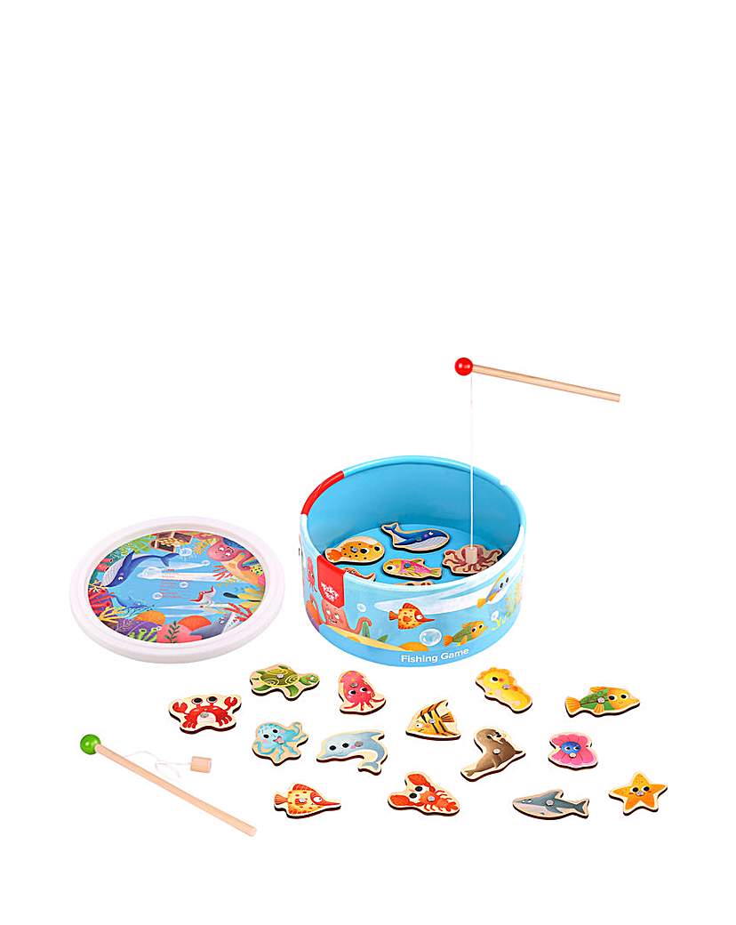 Image of Tooky Toy Wooden Fishing Game