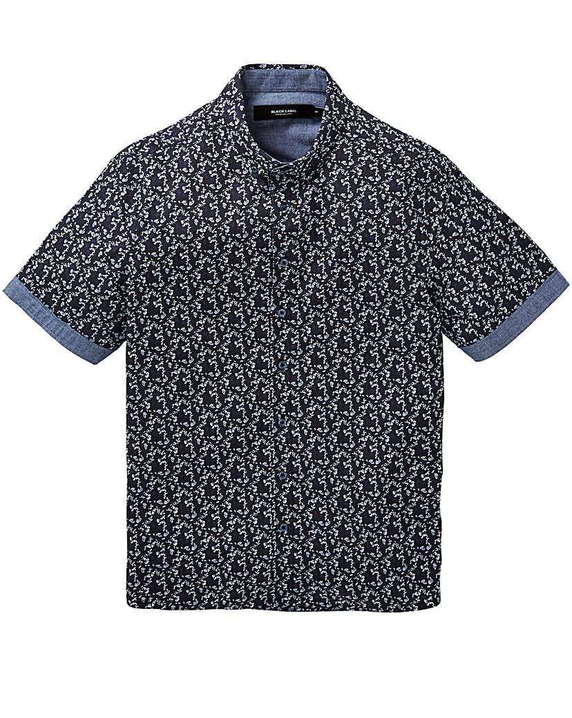 Image of Black Label Floral Print Shirt Long