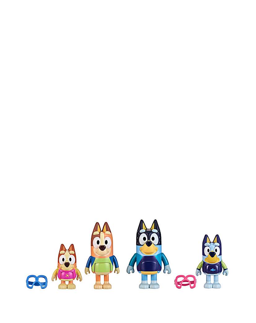 Image of Bluey Family Beach Day 4 Figure Pack