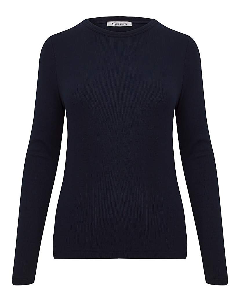 Anthology Navy Cotton Modal Top