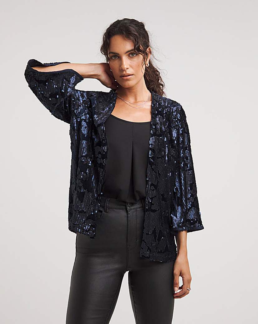 Velvet Sequin Kimono