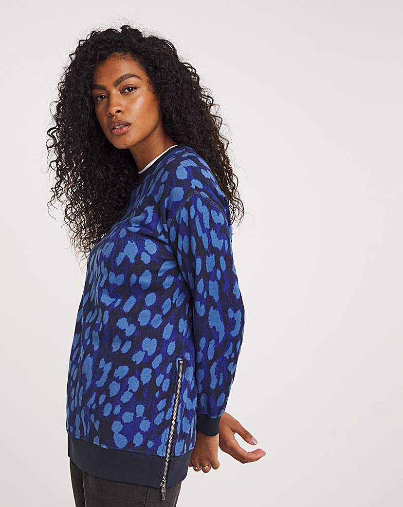 Side Zip Longline Sweat