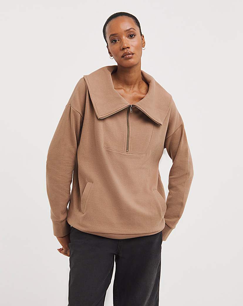 Ottoman Half Zip Sweat