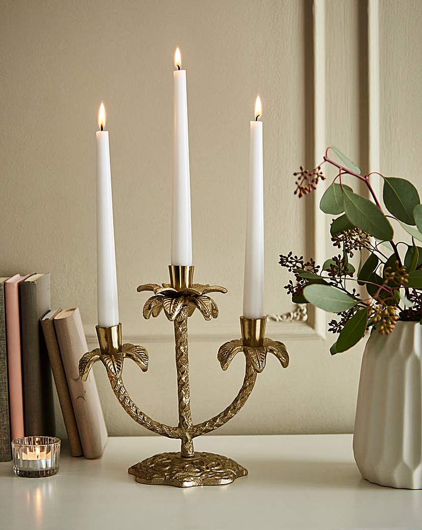 JH Palm Tree 3 Candlestick Holder