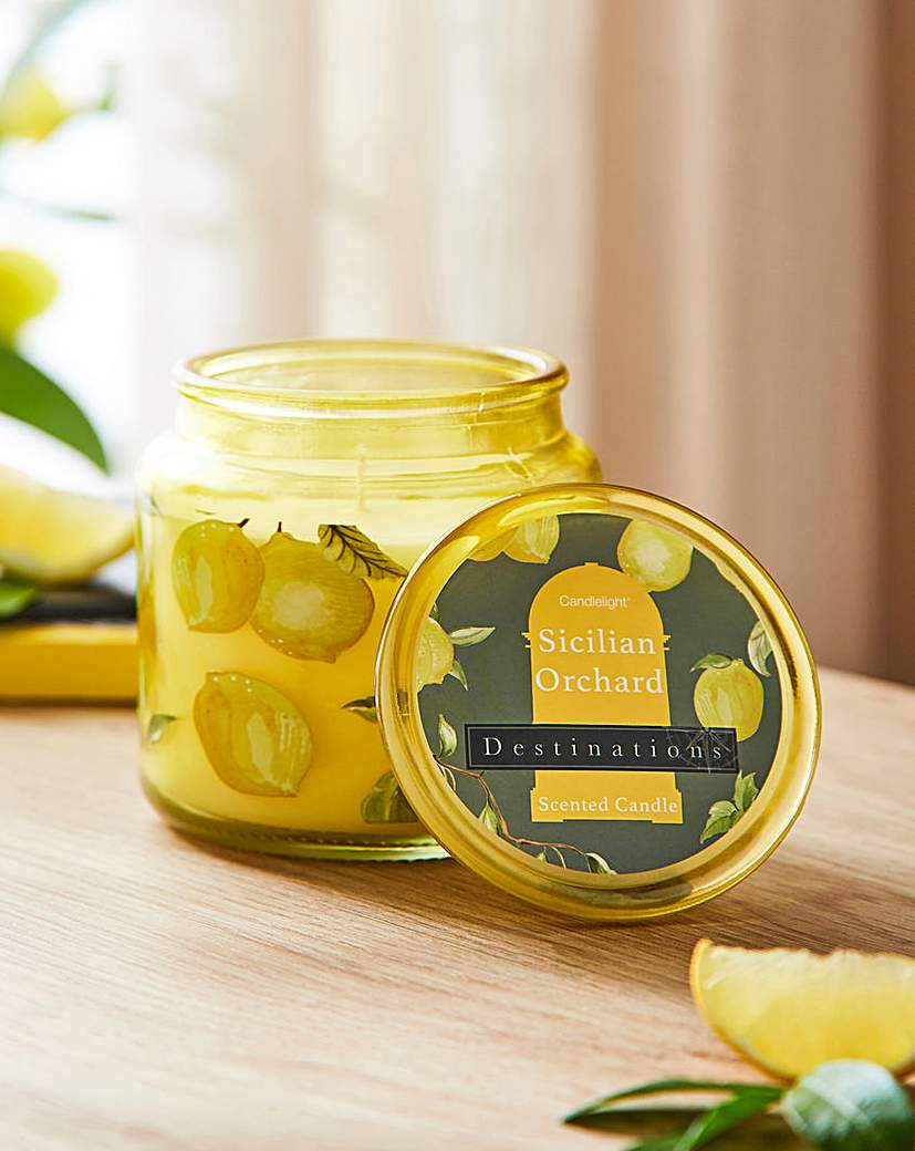 Sicillian Orchard Lidded Candle Jar
