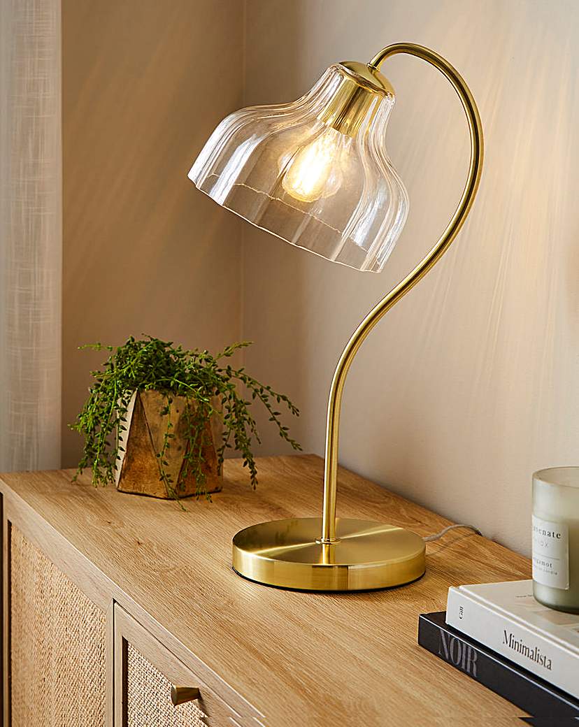 Scalloped Glass Table Lamp