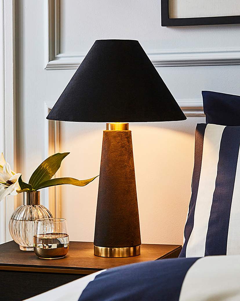 New In - Joanna Hope Black Velvet Table Lamp