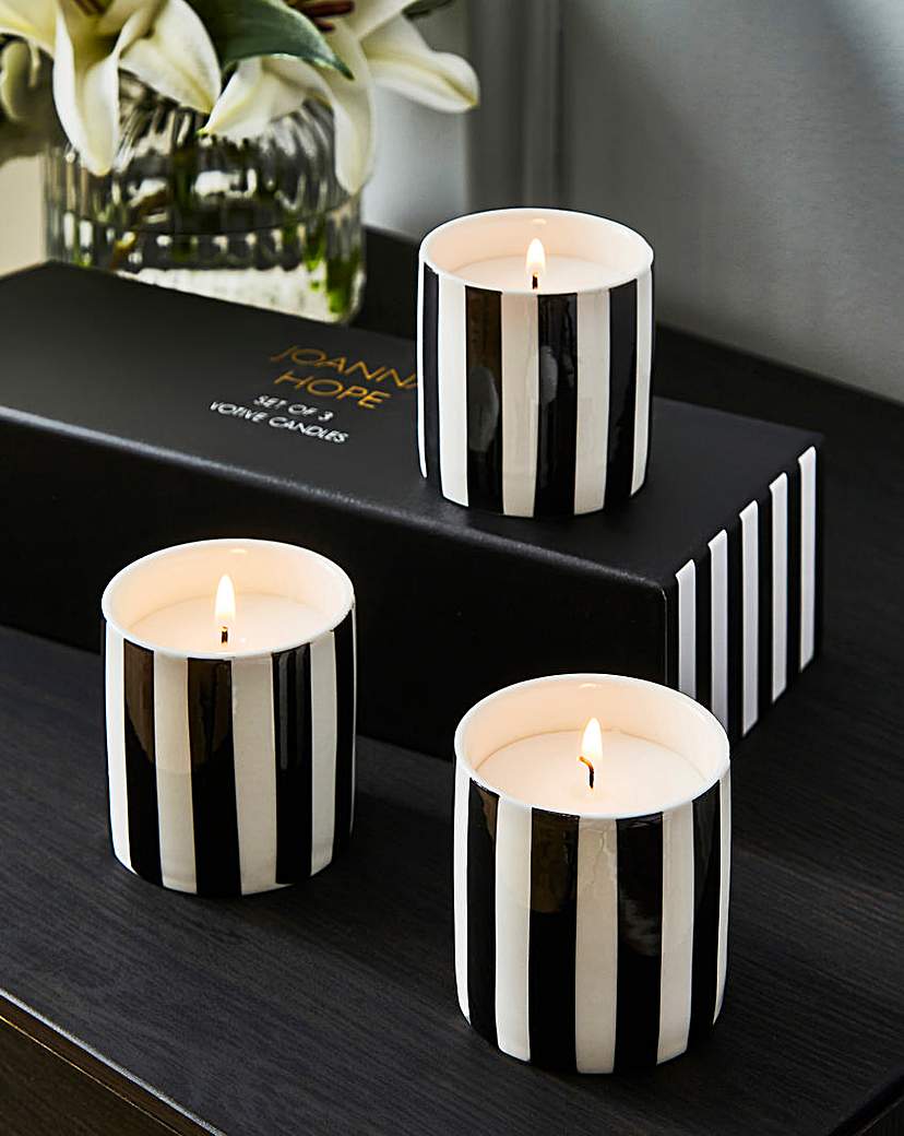 Joanna Hope 3 Striped Candles Giftset