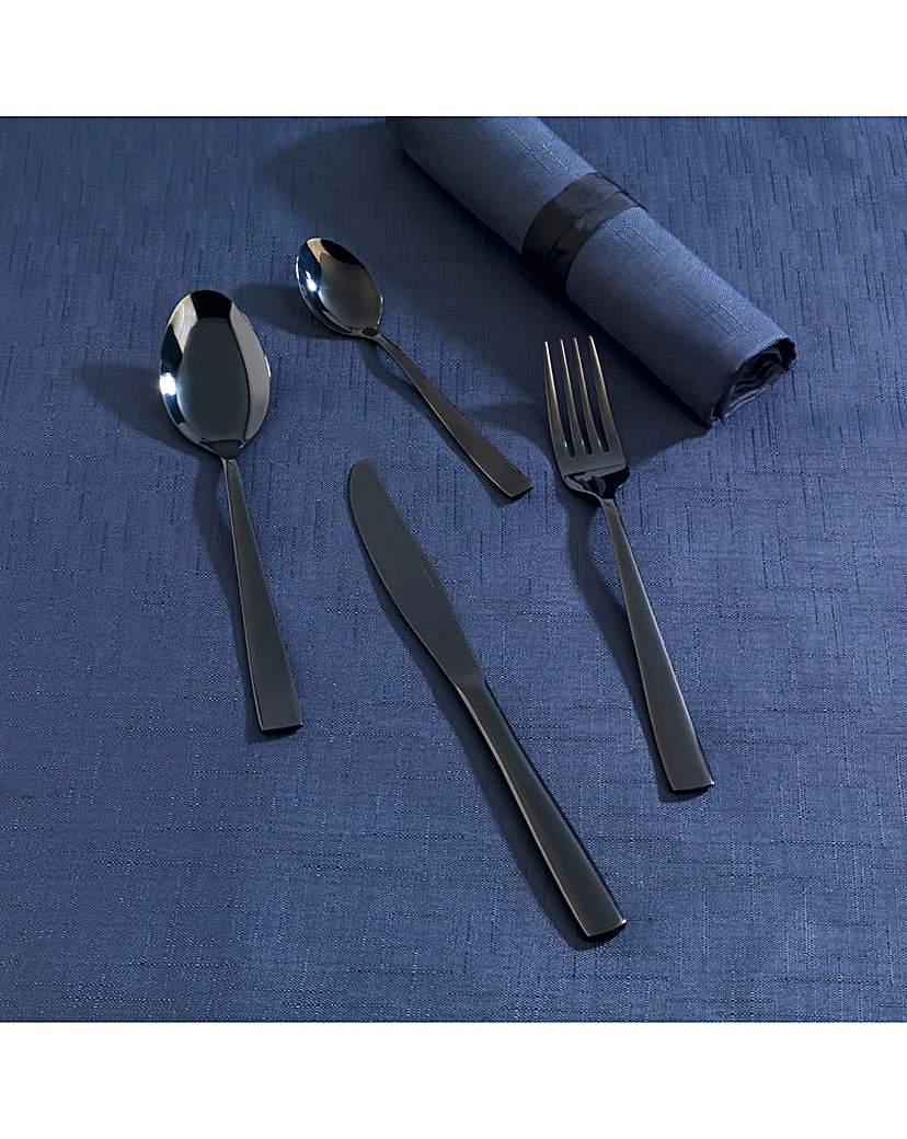 Salter Regal Black 16 Piece Cutlery Set