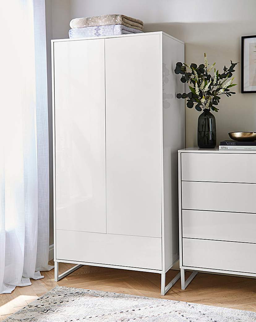 Bede High Gloss Double Wardrobe