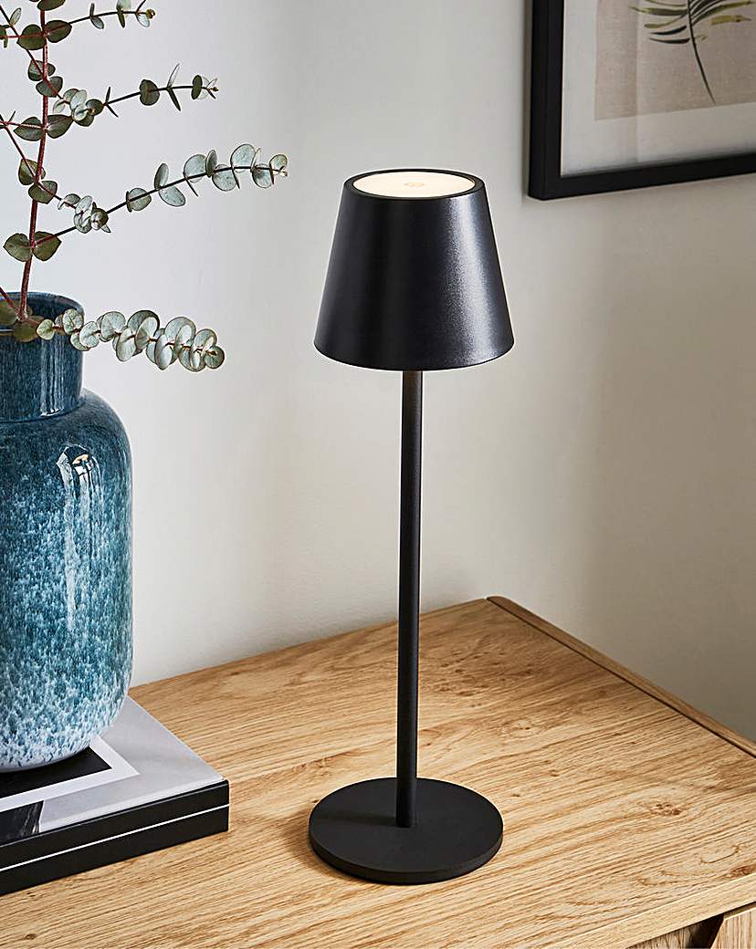 Black Wireless Rechargeable Table Lamp