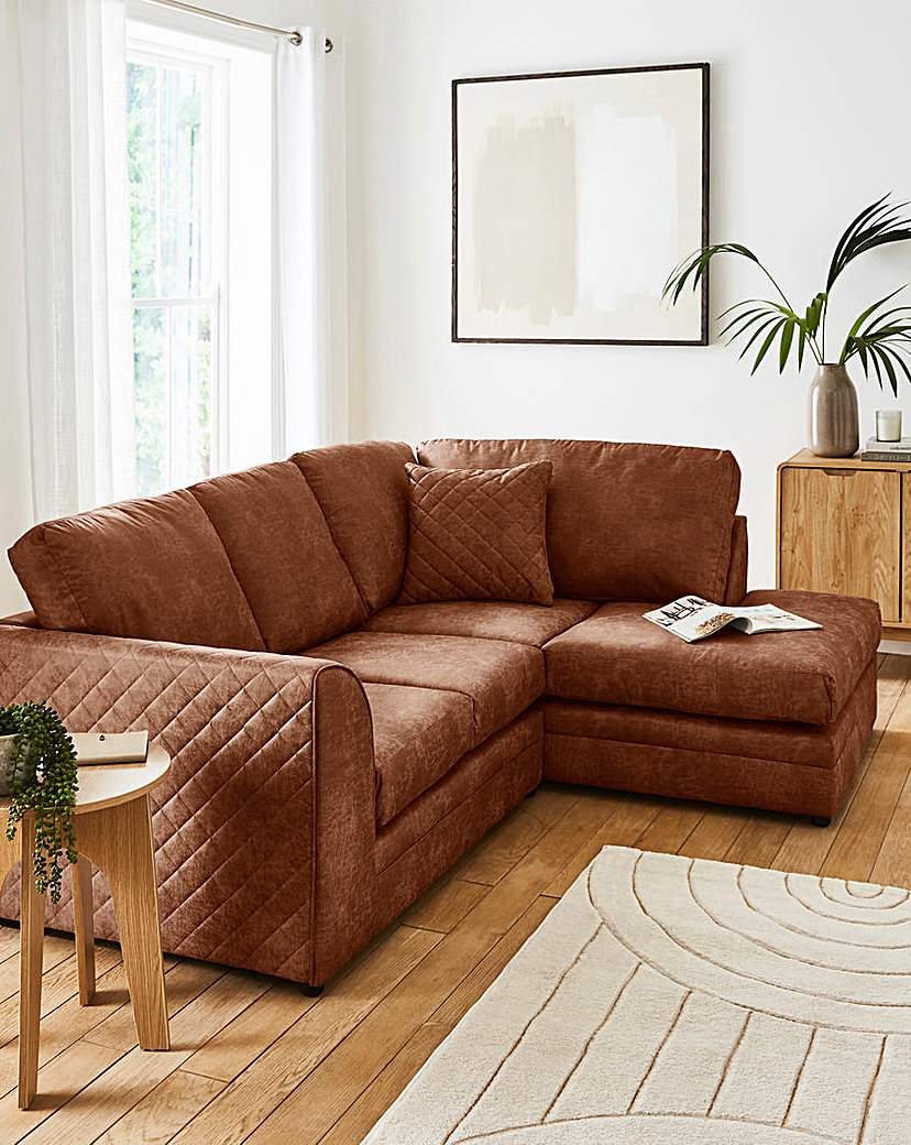 Quincy Faux Leather Right Corner Sofa