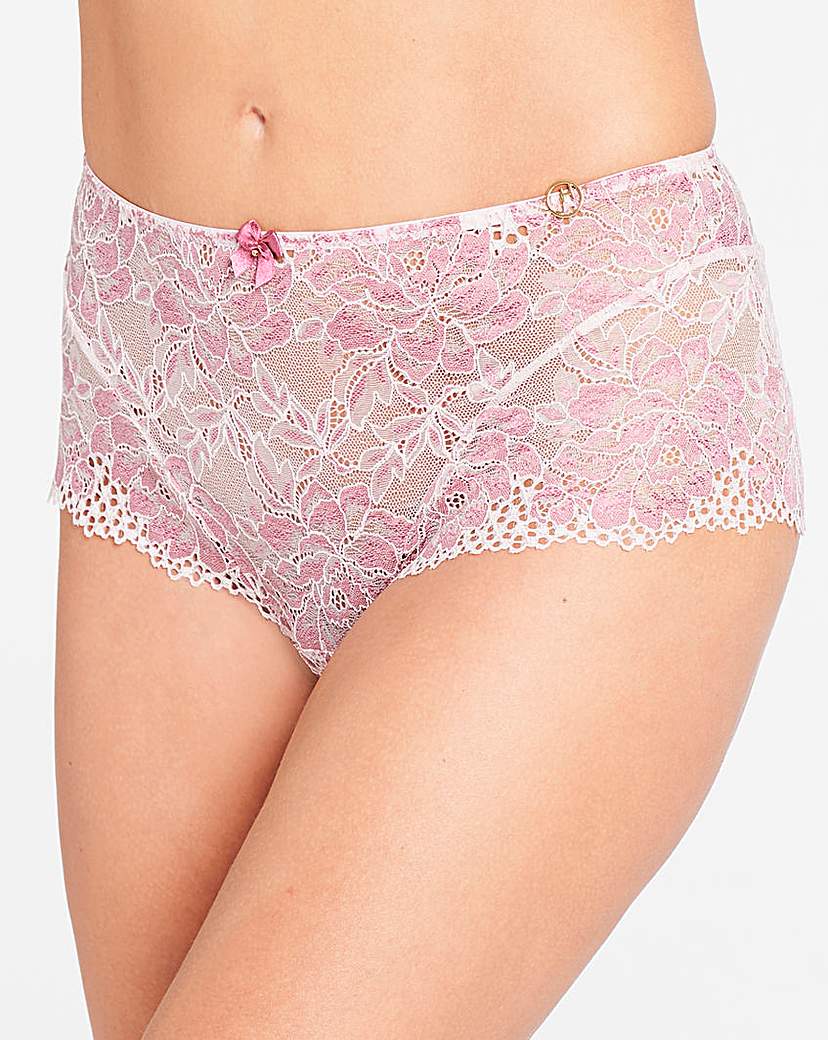 Image of Joanna Hope 2 Tone Pink Lace Deep Brief