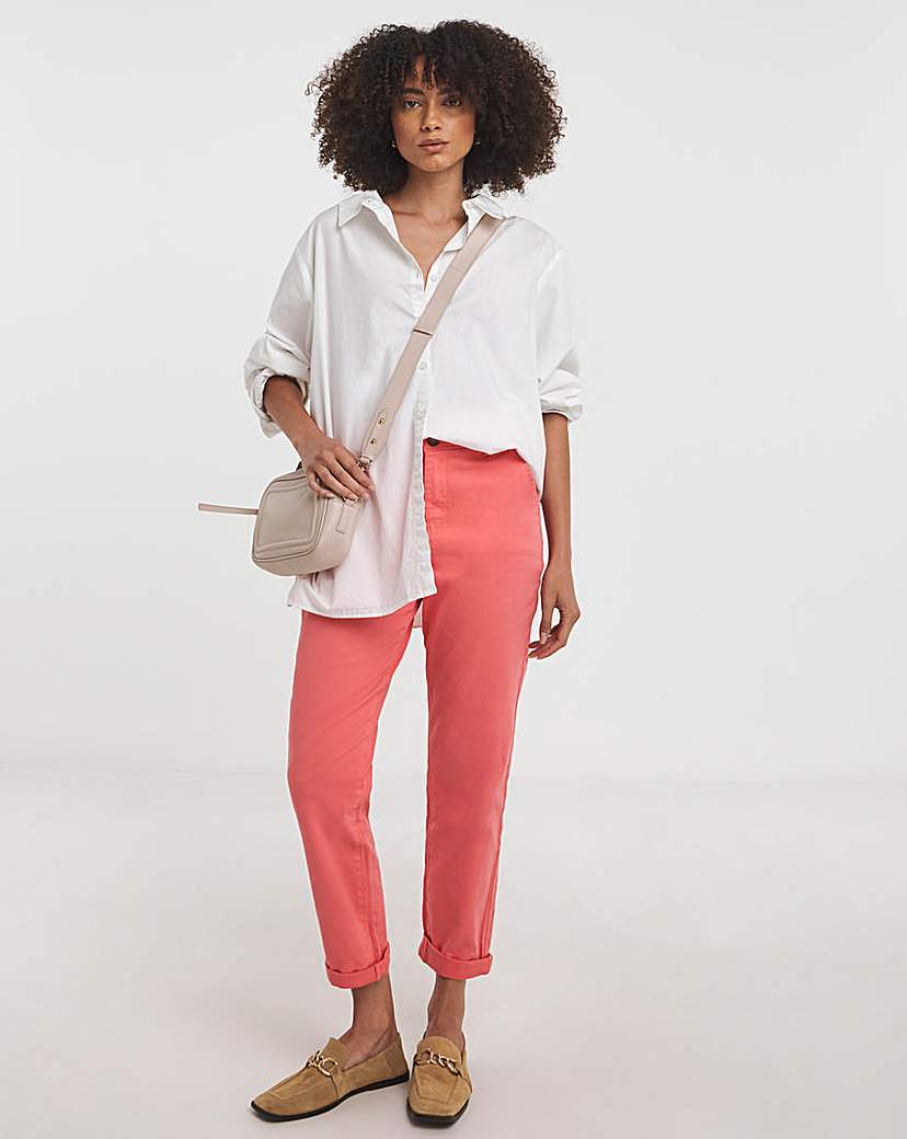 Coral Stretch Chino Trousers