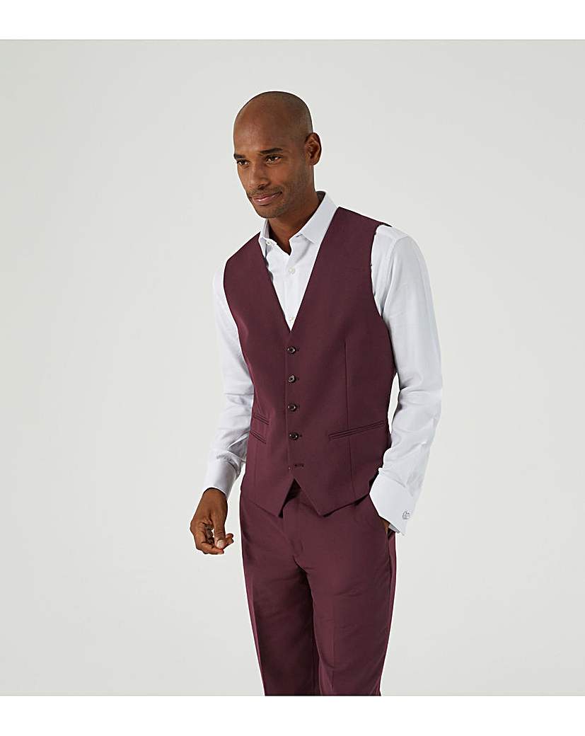 Skopes Madrid Suit Waistcoat Claret